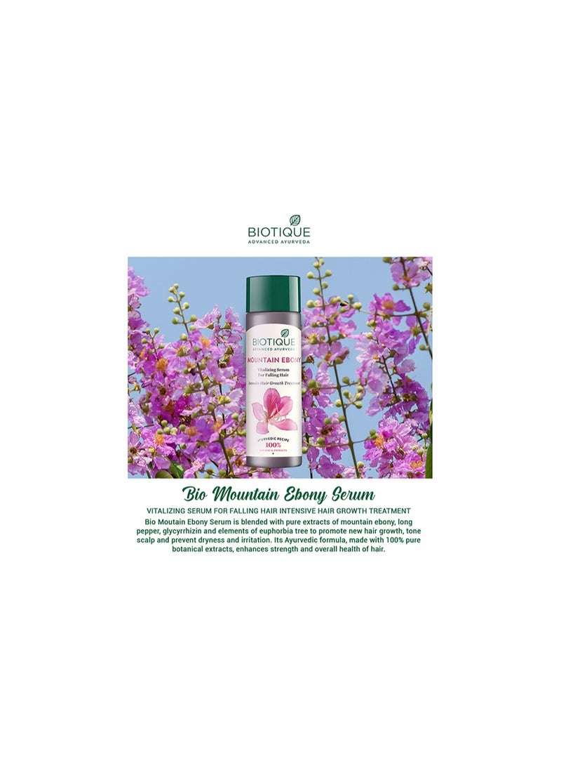 Biotique Bio Mountain Ebony Vitalizing Serum 120ml | Anti Hair Fall Treatment | Intensive Hair Growth Serum | For Thinning & Weak Hair - Image 2